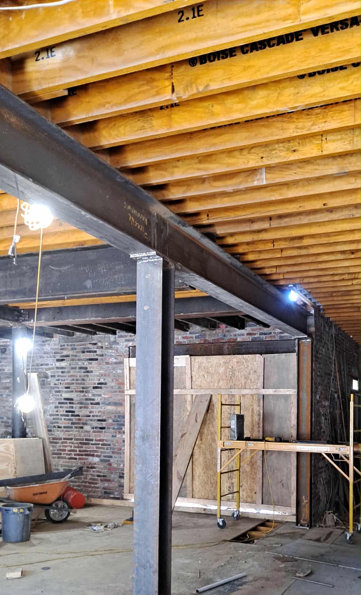 Structural & commercial welding by Monaco Metalworks — steel I-beam installation
