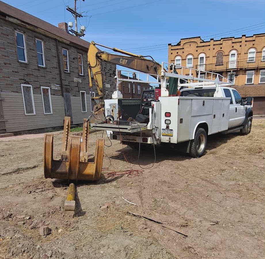 Monaco Metalworks mobile welding service truck on job site